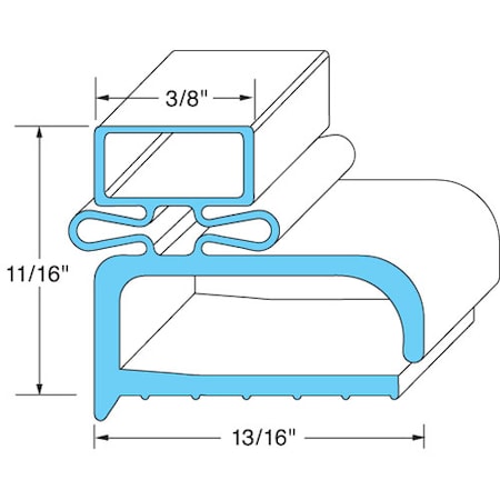 Door Gasket 7 5/8 X 24 3/8